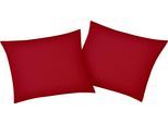 Kissenbezug BELLANA "Mako-Jersey-Exclusiv", rot (rubin), B:40cm L:40cm, Baumwolle, Obermaterial: 100% Baumwolle, Kissenbezüge, aus reiner Baumwolle