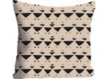 Dekokissen QUEENCE "»Dreiecke«", bunt (bunt, bedruckt), B:40cm L:40cm, Polyester, Dekokissen_Sitzkissen_Kissenhüllen, Kissenhülle ohne Füllung, 1 Stück