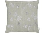 Dekokissen APELT "1113" Gr. 1, beige (leinen, geblümt), B:46cm L:46cm, Polyester, Dekokissen_Sitzkissen_Kissenhüllen, Kissenhülle ohne Füllung, 1 Stück