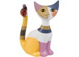 Sammelfigur GOEBEL "Figur Rosina Wachtmeister - "Piccola coccinella", bunt, B:3,5cm H:8cm T:6cm, Biskuitporzellan, Dekofiguren, Katze