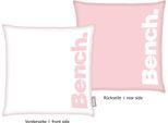 Dekokissen BENCH. "Bench", rosa (rosa, bedruckt), B:50cm L:50cm, Polyester, Dekokissen_Sitzkissen_Kissenhüllen, Kissenhülle mit Wendemotiv und Rundum-Paspel