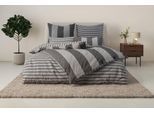 Bettwäsche HOME AFFAIRE "Sari", grau (anthrazit), B/L: 135cm x 200cm, Linon, B/L: 80cm x 40cm, Linon, Obermaterial: 100% Baumwolle, Bettwäsche, in verschiedenen Qualitäten, maritime Bettwäsche mit Streifen