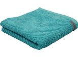 Handtuch ROSS "Smart", blau (lagune), B:50cm L:100cm, Frottier, Obermaterial: 100% Baumwolle, Handtücher (Packung), Uni-Rippe mit Velourslabel