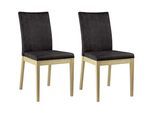 4-Fußstuhl HOME AFFAIRE "Dendres", schwarz, B:46cm H:94cm T:60cm, Polyester, Stühle, Sitz und Ruecken gepolstert