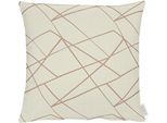 Dekokissen APELT "Vio" Gr. 1, beige (natur, beige, gemustert), B:45cm H:5cm L:45cm, Leinen, Polyester, Dekokissen_Sitzkissen_Kissenhüllen, Kissenhülle mit Füllung, 1 Stück