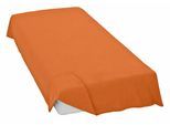Betttuch IRISETTE "Merkur 0006", orange, B:150cm L:250cm, Feinbiber, Obermaterial: 100% Baumwolle, Bettlaken, aus Fein-Biber ohne Gummizug