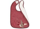Lätzchen STERNTALER "Klettlätzchen Plastik, Emmily, hellrot", Baby, rot (hellrot), Baumwolle, Polyester, Lätzchen
