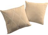 Dekokissen ADAM "Casket Valdelana Light", beige (beige, gemustert), B:50cm L:50cm, Baumwolle, Dekokissen_Sitzkissen_Kissenhüllen, mit Rautenmuster, Wendekissenhülle ohne Füllung, 1 Stück