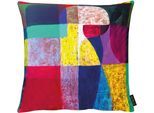 Dekokissen APELT "Taro" Gr. 1, bunt (rot, gelb, blau, gemustert), B:45cm H:5cm L:45cm, Polyester, Dekokissen_Sitzkissen_Kissenhüllen, Kissenhülle mit Füllung, 1 Stück