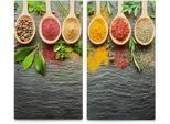 Herd-Abdeckplatte ZELLER PRESENT "SPICES", bunt, B:30cm L:52cm, Herdabdeckplatten, aus ESG-Sicherheitsglas hergestellt