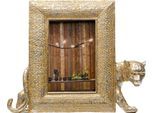 Einzelrahmen KARE DESIGN "Bilderrahmen Leopard", gold (goldfarben), B:28,5cm H:25cm T:4,5cm, Glas, Polyresin, Bilderrahmen