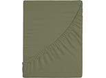 Spannbettlaken CASATEX "Jersey-Elasthan", grün, 1 Stk., Jersey, 90-100x200-220 25cm, Jersey, Obermaterial: 96% Baumwolle, 4% Elasthan, Bettlaken, Spannbettlaken, mit Elasthan