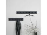 Garderobenhalter SPINDER DESIGN "Pull", schwarz, B:74,5cm H:12,5cm T:10cm, Metall, Garderobenhalter, Metall, Breite 74,5 cm