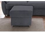 Hocker SIT & MORE "Sonoma", grau (dunkelgrau), B:58cm H:45cm T:48cm, Struktur (100% Polyester);Luxus-Microfaser ALTARA NUBUCK (100% Polyester), Hocker, Polsterhocker, mit Stauraumfach