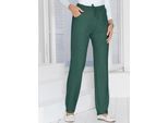 Jerseyhose CLASSIC BASICS, Damen, Gr. 24, Kurzgrößen, grün (moos), 100% Baumwolle, unifarben, lang, Hosen Jerseyhose