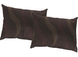 Dekokissen WIRTH "LUPARA" Gr. 2, braun (braun, gemustert), B:50cm L:50cm, Baumwolle, Polyester, Dekokissen_Sitzkissen_Kissenhüllen, Kissenhülle ohne Füllung, 2 Stück