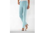 Bügelfaltenhose CLASSIC BASICS, Damen, Gr. 24, Kurzgrößen, grün (mint), 100% Polyester, unifarben, lang, Hosen