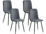 HELA 4-Fussstuhl »LEIPZIG«, (Set), 4 St., Microfaser-Cord, 4-Fuss,Rundrohrgestell konisch,Cordoptik,Sitzschale gespolstert