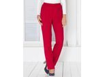 Dehnbund-Hose CLASSIC BASICS, Damen, Gr. 24, Kurzgrößen, rot, 100% Polyester, unifarben, lang, Hosen