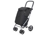 CARLETTEinkaufstrolley Einkaufswagen Klappbar Grocery Trolley Shopping Cart 53 l, Kühltasche 10L, eine Große Kapazität von 25 kg, Für Einkaufen-Schwarz