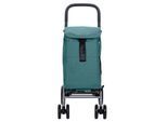 CARLETTEinkaufstrolley Einkaufswagen Klappbar Grocery Trolley Shopping Cart 53 l, Kühltasche 10L, eine Große Kapazität von 25 kg, Für Einkaufen-Dunkelcyan