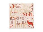 Servietten Papstar Christmas Time, 3-lagig, 1/4 Falz, B 330 x H 330 mm, FSC®-Papier, beige-gold-rot, 20 Stück