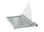 Hebelschneider Leitz Precision Office A4+, bis A4, bis 15 Blatt, beleuchtete Schneidkante, Ableselineal, Klingenschutz, Edelstahl und Glas