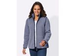Fleecejacke CASUAL LOOKS, Damen, Gr. 48, blau (taubenblau), 100% Polyester, unifarben, Jacken Fleecejacke
