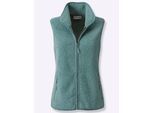 Fleeceweste CASUAL LOOKS, Damen, Gr. 46, grün (jade), 100% Polyester, unifarben, Westen Fleeceweste