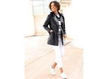 Casual Looks Lederjacke, mit Kapuze