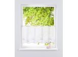 Scheibengardine MY HOME "Betty" Gr. 1, grau, B:90cm H:30cm, Polyester, Gardinen, Transparent, Polyester, Wellen, Stickerei