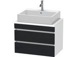 Duravit DuraStyle Konsolenwaschtischunterbau wandhängend Eiche Schwarz & Weiß Matt 700x478x512 mm - DS530601618
