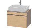 Duravit DuraStyle Konsolenwaschtischunterbau wandhängend Natur Eiche & Basalt Matt 700x478x512 mm - DS530103043