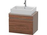 Duravit DuraStyle Konsolenwaschtischunterbau wandhängend Nussbaum dunkel & Basalt Matt 700x478x512 m DS530102143