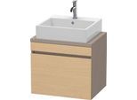 Duravit DuraStyle Konsolenwaschtischunterbau wandhängend Natur Eiche & Basalt Matt 600x478x512 mm - DS530003043