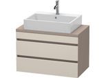 Duravit DuraStyle Konsolenwaschtischunterbau wandhängend Taupe & Basalt Matt 800x478x512 mm - DS5307 DS530709143
