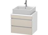 Duravit DuraStyle Konsolenwaschtischunterbau wandhängend Taupe & Weiß Matt 600x478x512 mm - DS530509 DS530509118