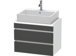 Duravit DuraStyle Konsolenwaschtischunterbau wandhängend Graphit & Weiß Matt 700x478x512 mm - DS5306 DS530604918