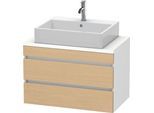 Duravit DuraStyle Konsolenwaschtischunterbau wandhängend Natur Eiche & Weiß Matt 800x478x512 mm - DS DS530703018