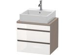Duravit DuraStyle Konsolenwaschtischunterbau wandhängend Weiß & Basalt Hochglanz & Matt 600x478x512 DS530502243