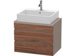 Duravit DuraStyle Konsolenwaschtischunterbau wandhängend Nussbaum dunkel & Basalt Matt 700x478x512 m DS530602143