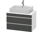 Duravit DuraStyle Konsolenwaschtischunterbau wandhängend Graphit & Weiß Matt 800x478x512 mm - DS5307 DS530704918