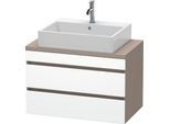 Duravit DuraStyle Konsolenwaschtischunterbau wandhängend Weiß & Basalt Matt 800x478x512 mm - DS53070 DS530701843