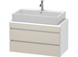 Duravit DuraStyle Konsolenwaschtischunterbau wandhängend Taupe & Weiß Matt 900x478x512 mm - DS530809 DS530809118