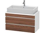 Duravit DuraStyle Konsolenwaschtischunterbau wandhängend Nussbaum dunkel & Weiß Matt 900x478x512 mm DS530802118