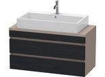 Duravit DuraStyle Konsolenwaschtischunterbau wandhängend Eiche Schwarz & Basalt Matt 1000x478x512 mm DS530901643