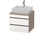 Duravit DuraStyle Konsolenwaschtischunterbau wandhängend Weiß & Basalt Hochglanz & Matt 600x548x512 DS531502243