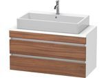 Duravit DuraStyle Konsolenwaschtischunterbau wandhängend Nussbaum & Weiß Matt 1000x478x512 mm - DS53 DS530907918