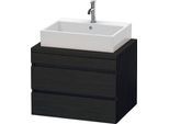 Duravit DuraStyle Konsolenwaschtischunterbau wandhängend Eiche Schwarz Matt 700x548x512 mm - DS53160 DS531601616