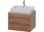 Duravit DuraStyle Konsolenwaschtischunterbau wandhängend Nussbaum & Basalt Matt 700x548x512 mm - DS5 DS531607943
